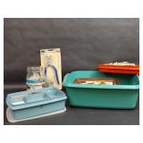 Two Box Of Buttons/Sewing Needles/Dritz Plier Kit
