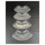 Vintage Kromex Lazy Susan Glass Relish Dishes
