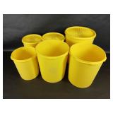 Vintage Tupperware Servalier Yellow Canister Set