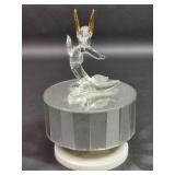 Windup Musical Mirrored Glass Hummingbird Carousel