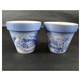 Japan Homestead in Winter Ceramic Plant Pots