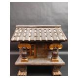 Antique Japanese Wood Table Top Shrine w/ Storage