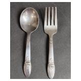 Antique 1847 Rogers Bro Fork and Spoon Set