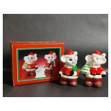 Mouse Design Earthenware Salt & Pepper Shakers Set