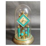 Vintage Schatz Brass & Blue Enamel 400 Day Clock