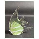 Vintage Hand Blown Glass Angelfish Paperweight