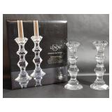 Lenox Glass Gossamer Candlestick Pair In Box