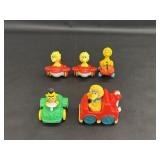 1990s Sesame Street Big Bird Toy Cars, Airplane