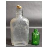 Moore & Alexander Glass & Green Glass Bottle