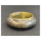 Vintage India Brass Hue Bangle Bracelet