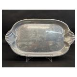 Vintage Metal Double Handle Serving Tray
