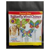 Stained Glass Butterfly Wind Chimes