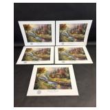 5 2006 Thomas Kinkade Mountain Paradise Prints
