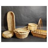 6 Rattan Woven Baskets