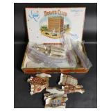 Vintage Travis Club Cigar Box, Cigar Paper Labels