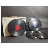 Assorted Vinyl Records and Metal Carrying Case
