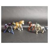 Four Mini Toy Kenner Horses