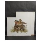 Wood Ducks Wildlife Accents 1976 Signed Don Blake