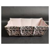 Black & Pink Lava Glaze Ceramic Bowl