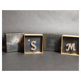 Monet Gold Toned Alphabet M & S Brooches