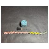 Soft Die, Lint Brush & Candy Wrapper Bracelet