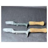 2 Vintage Bristol Steel Fishing Rod Handles
