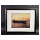 US Navy Nimitz Class Aircraft Carrier Framed Photo
