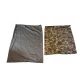 Gray Fabric Drawstring Bag, Camo Mesh Fabric Bag