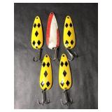 Five Len Thompson Spoon Fishing Lures