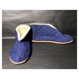 Mens Fleece Lined Navy Slippers