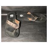 YELLOW BOX Womens Silver Polk Dot Sandals