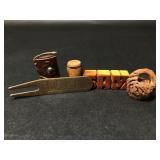 Wood Sam Pendant, Leather Mini Cowboy Boot
