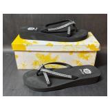 Yellow Box Stormy Rhinestone Flip Flops