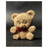 Vintage Felt Covered Mini Teddy Bear Figurine