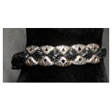 BRIGHTON Black Braided Leather Bracelet