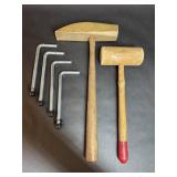 Vintage Wooden Mallet & Jewelers Hammer
