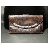 BRIGHTON Dark Brown Leather Wallet