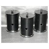 Four Black Metal Riser Legs for Furniture or Bed