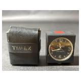 Vintage TIMEX Mini Alarm Clock with Case