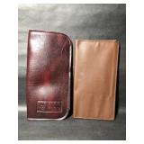ANNE KLEIN Brown Faux Leather Glasses Case