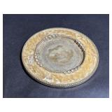 Round Decorative Tray; Pillar Candle or Ring Tray