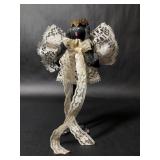 Black Americana Handmade Lace Angel Decor