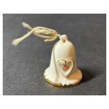 Small Ceramic Bell Heart Floral Design