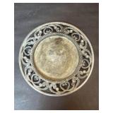 Pewter Wine Bottle Coaster with Rhinestones