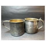 Two Silver Plate Children's Cups