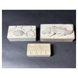 Alligator and Grape Vine Plaster Sculptures