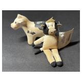 Fabric and Rubber Black and White Cows