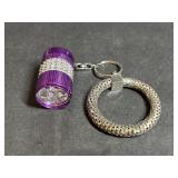 LED Purple Bling Mini Cutie Flashlight w Wristlet