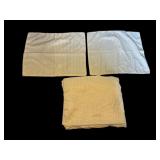 Spotted Cream Fabric Pillowcases & Blanket