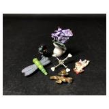 Trinkets: Mini Ceramic Vase, Cherub Angel Pin